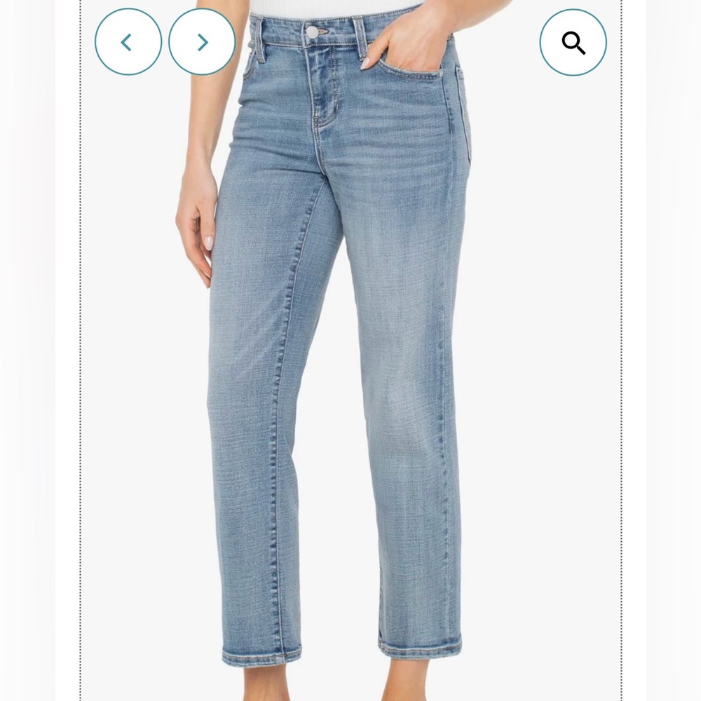 Liverpool Los Angeles Light Blue Denim Cropped Jeans(12)